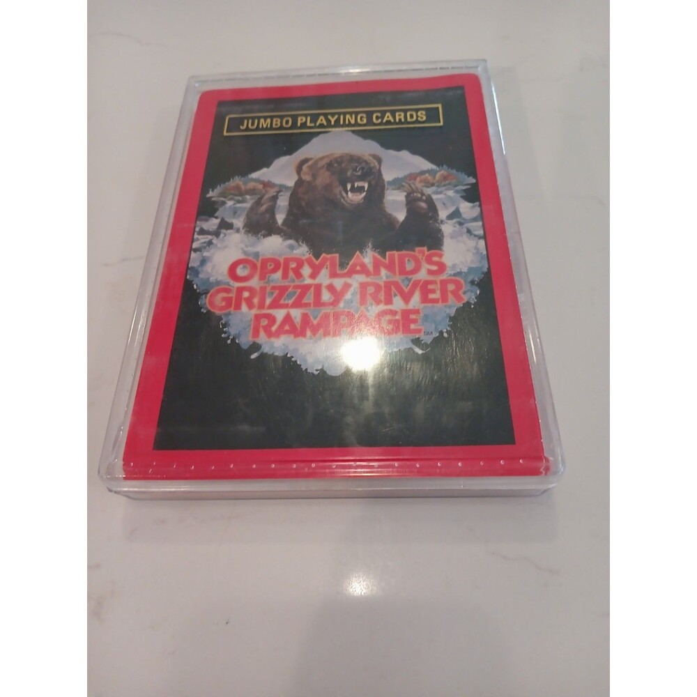 JUMBO Opryland Nashville TN Grizzly River Rampage Playing Cards - Missing 1 Ace
